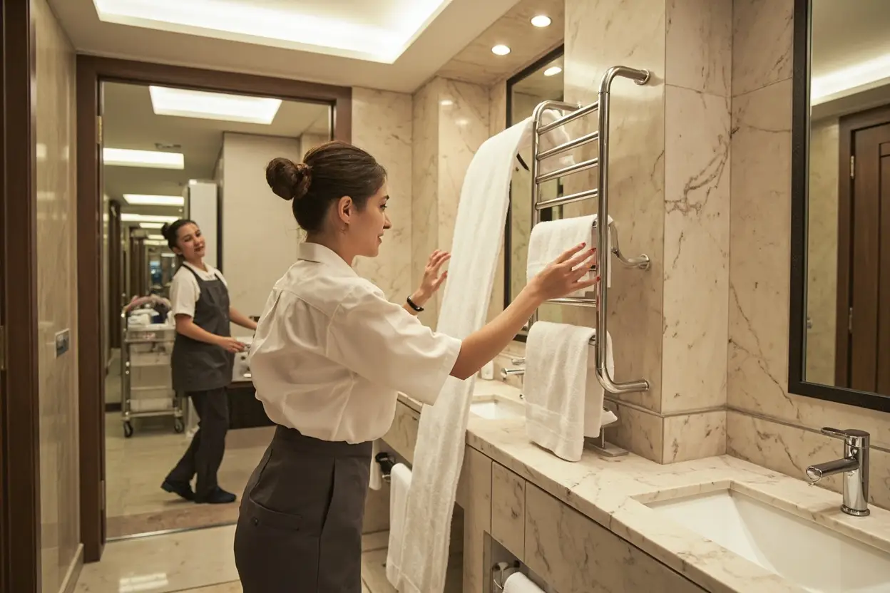 Heated Towel Rack B2B Manufacturer Wholesale Guide - stainless steel heated towel rail in luxury hotel bathroom