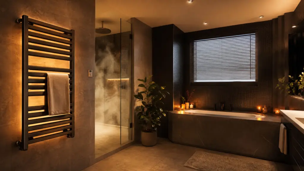Heated Towel Rack Temperature Test - Stainless Steel Towel Warmer Surface Temperature Measurement