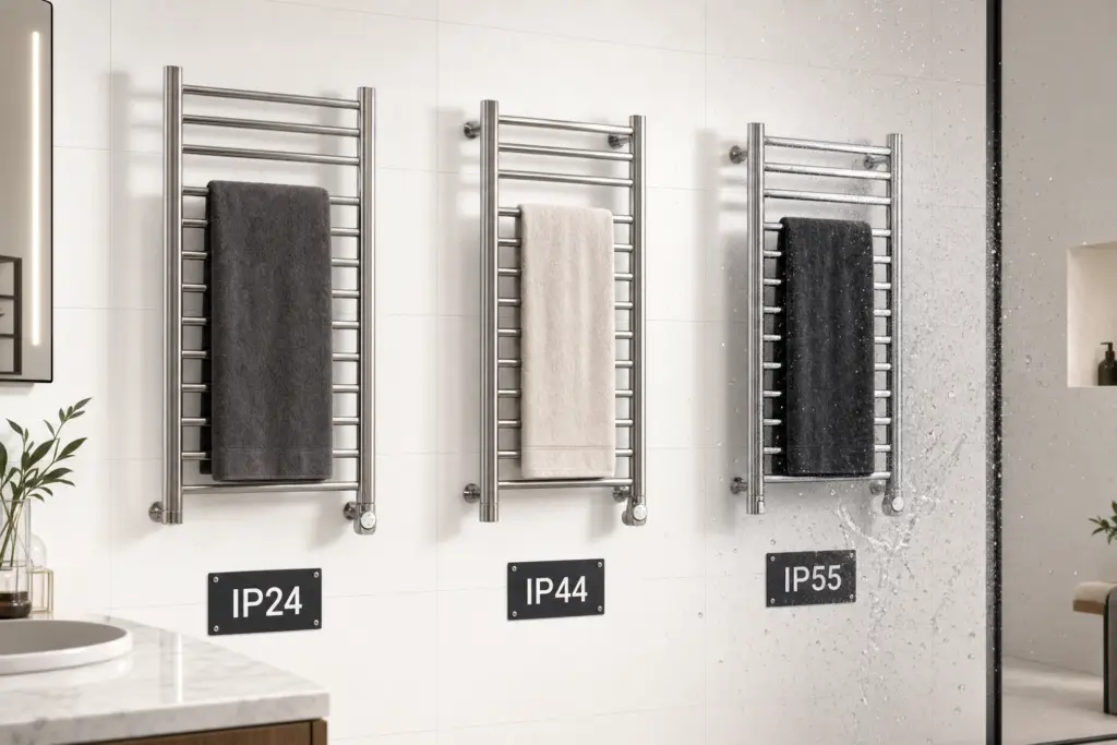 Heated Towel Rack Temperature Test - Stainless Steel Towel Warmer Surface Temperature Measurement