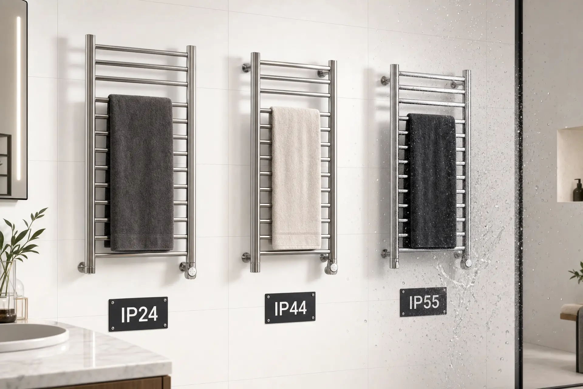 Heated Towel Rack Temperature Test - Stainless Steel Towel Warmer Surface Temperature Measurement