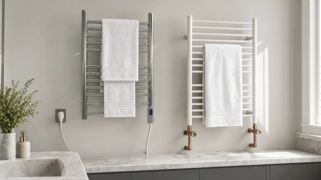 Heated Towel Rack Temperature Test - Stainless Steel Towel Warmer Surface Temperature Measurement