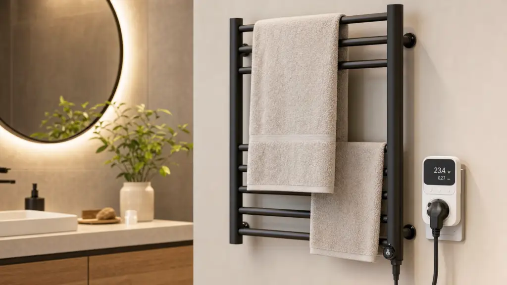 Heated Towel Rack Temperature Test - Stainless Steel Towel Warmer Surface Temperature Measurement