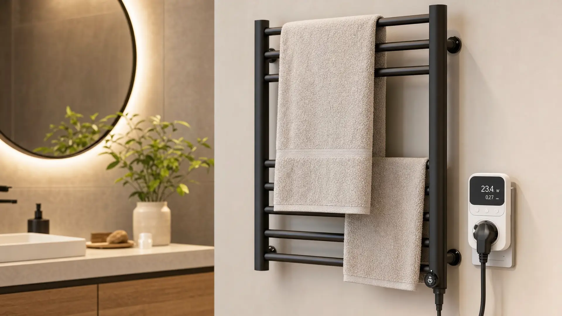 Heated Towel Rack Temperature Test - Stainless Steel Towel Warmer Surface Temperature Measurement