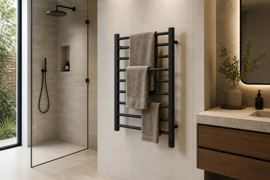 heated towel rack size guide for choosing the right bathroom towel warmer dimensions