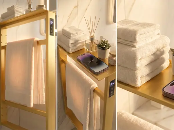 Calithrex Modern Glass Heated Towel Rack EB01