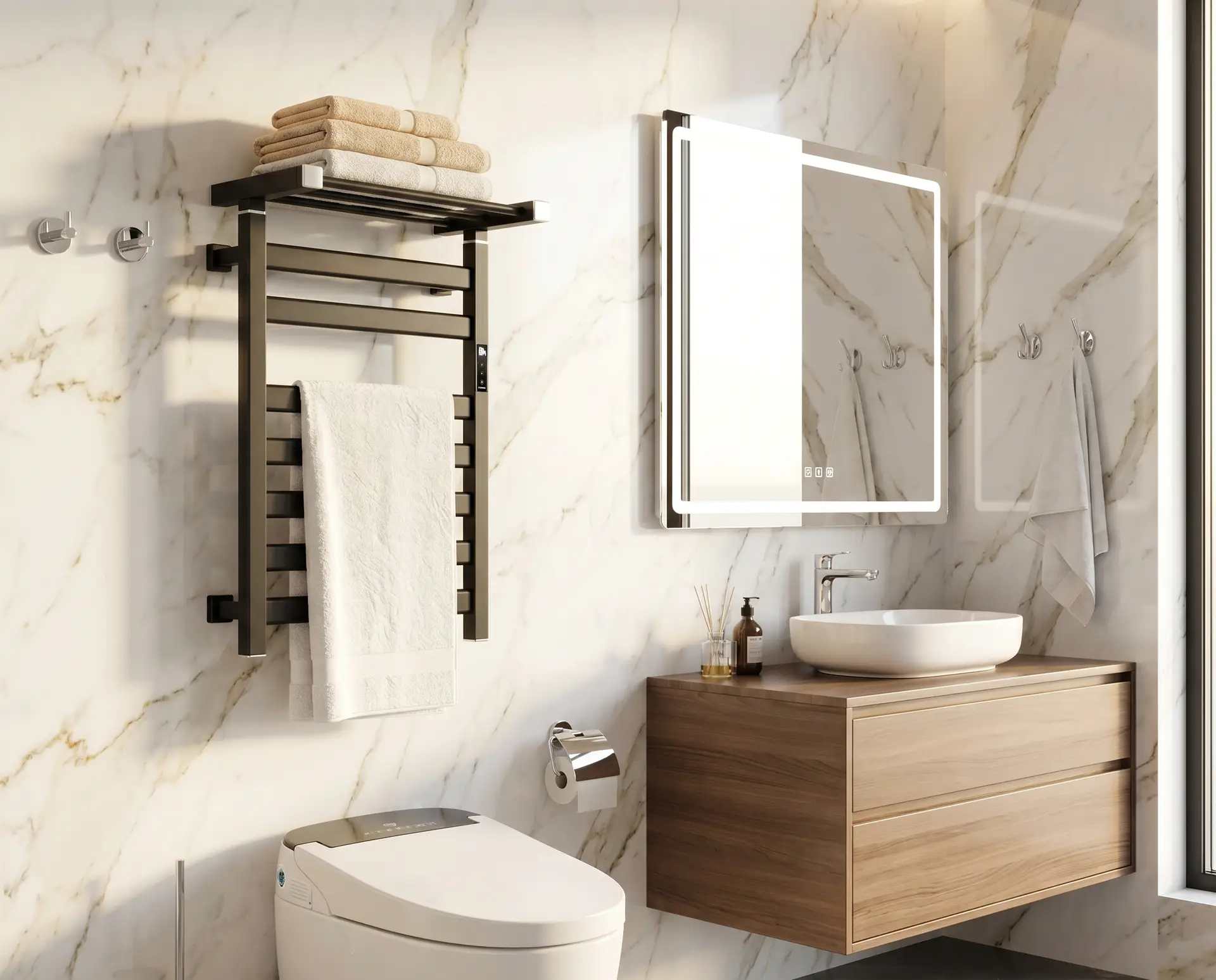 Custom heated towel rack service process