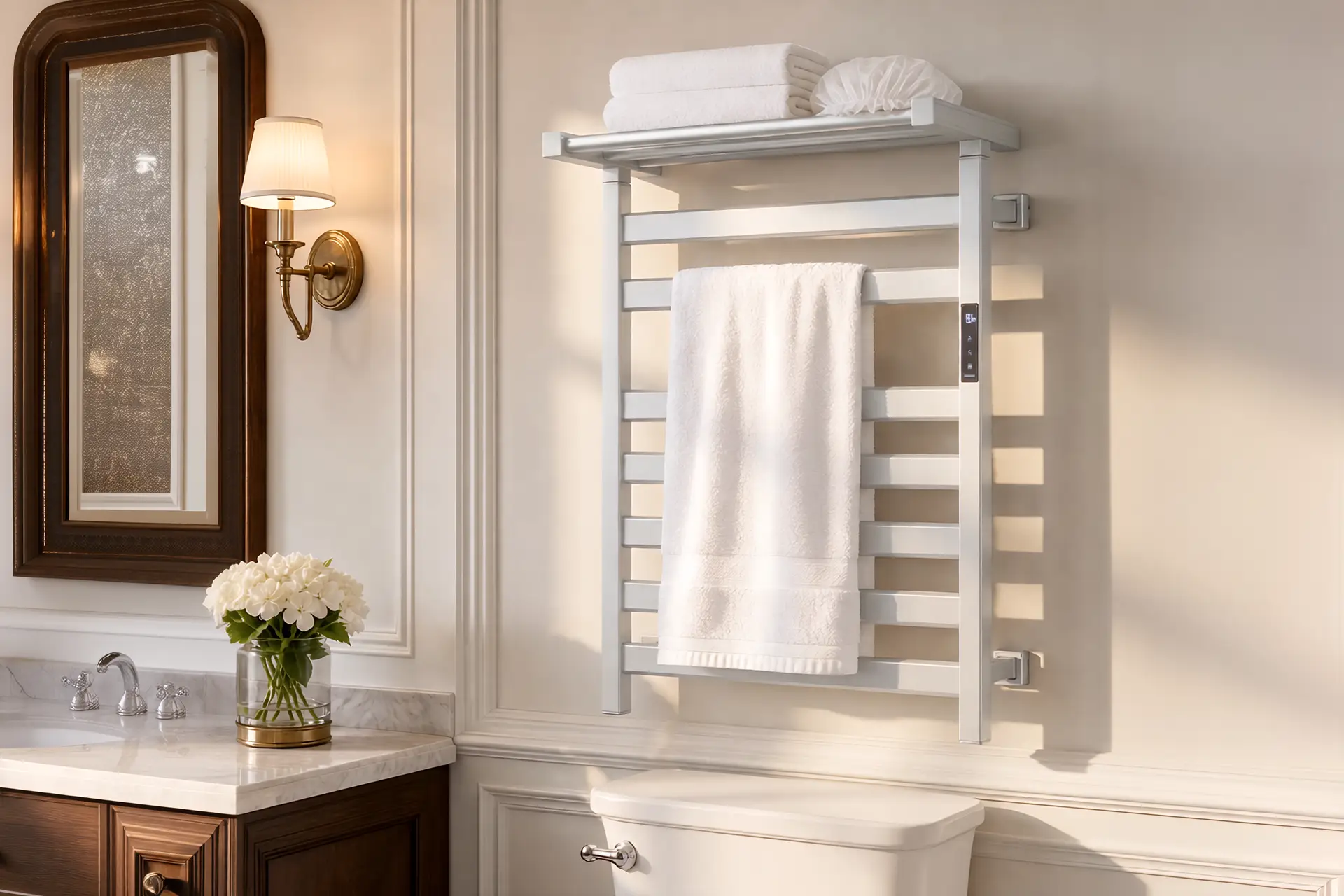 Calithrex Heated Towel Rack With Shelf EA7-700