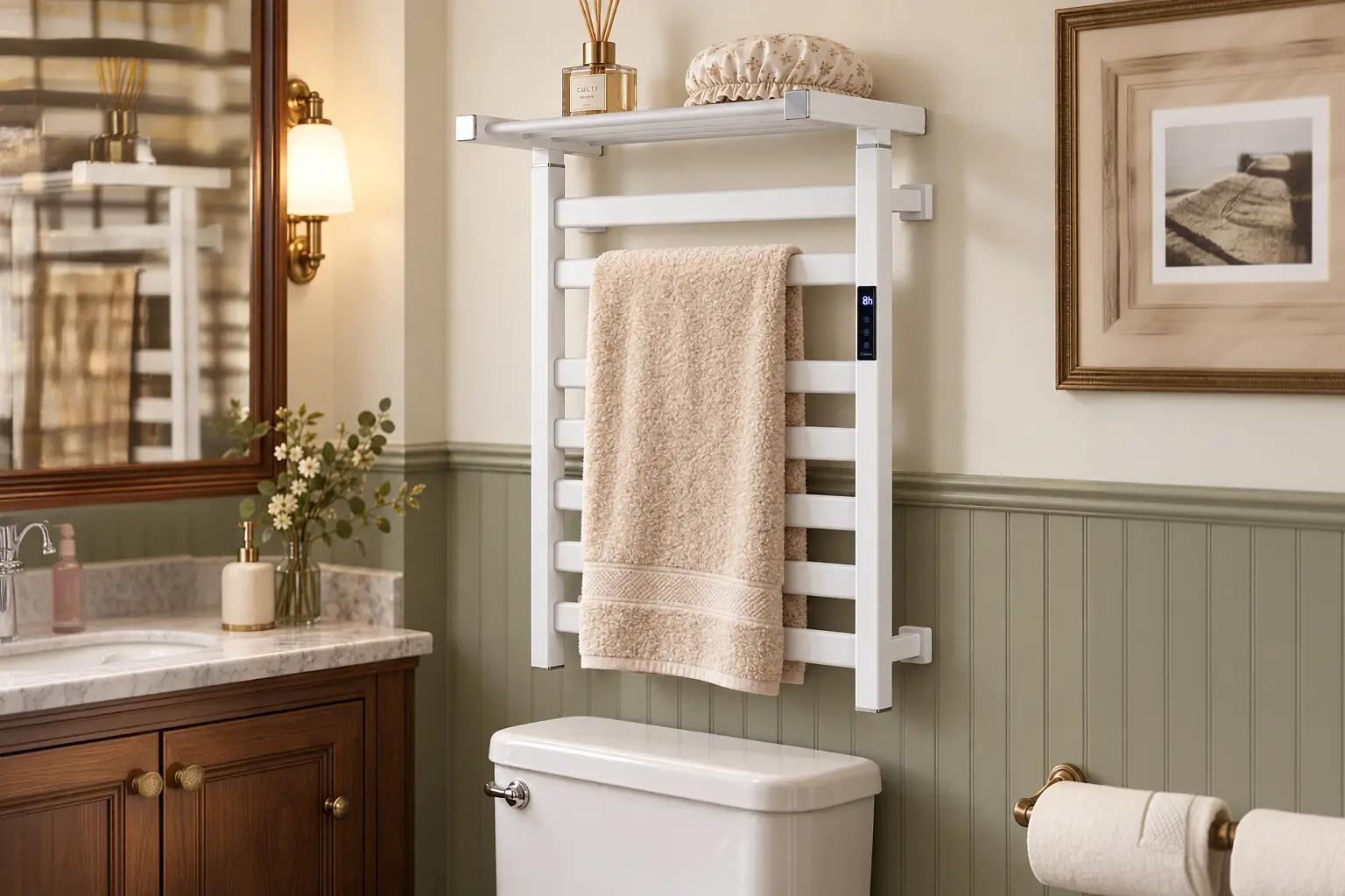 Calithrex Heated Towel Rack With Shelf EA7-700