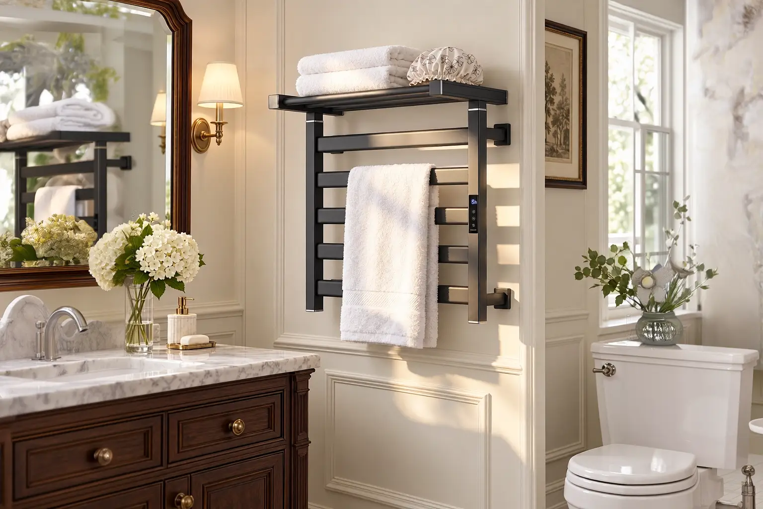 Calithrex Heated Towel Rack With Shelf EA7-500