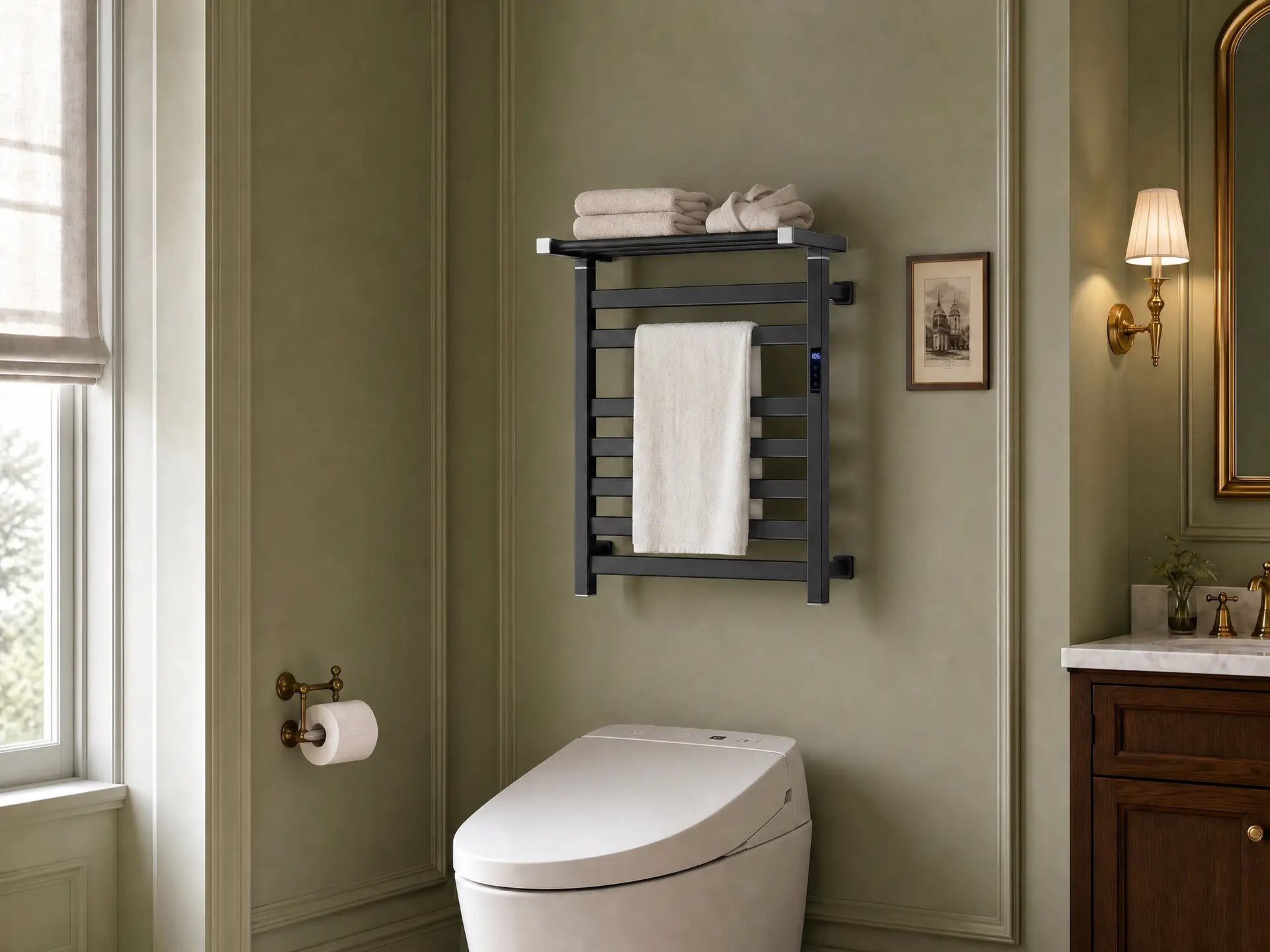 Calithrex Heated Towel Rack With Shelf EA7-700