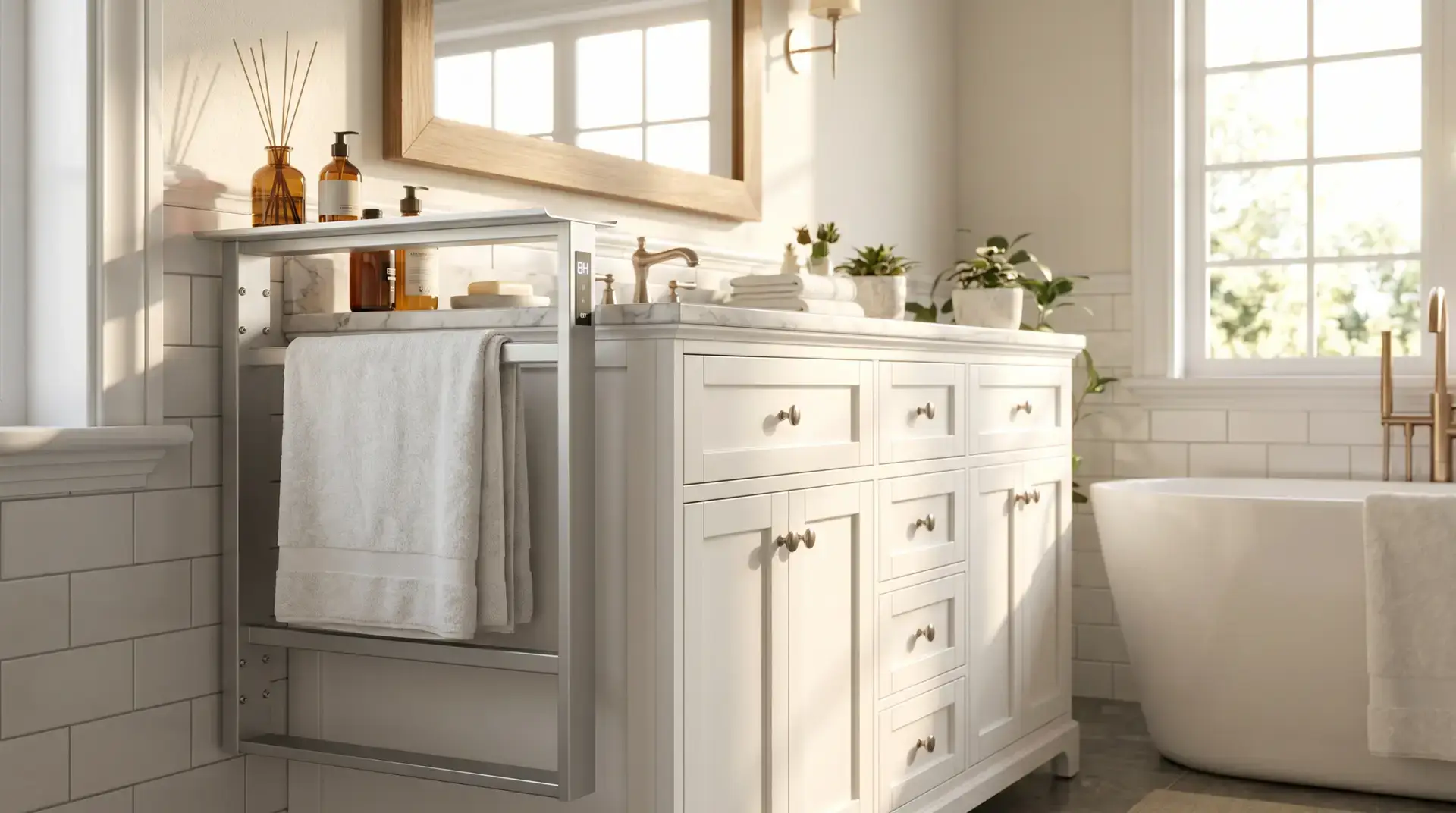 EB01 heated towel rack